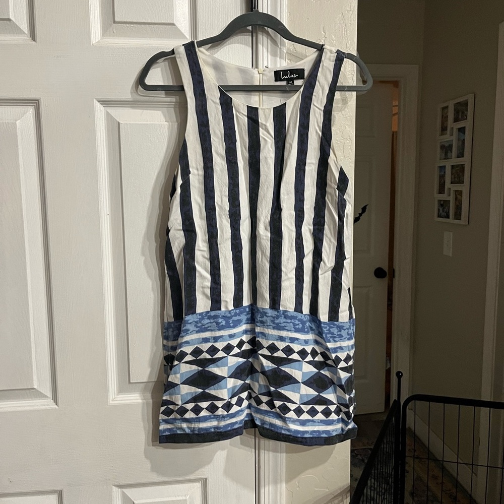 Lulu's Navy and White Striped Dress